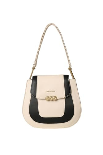 Women Beige Print Casual Sling Bag