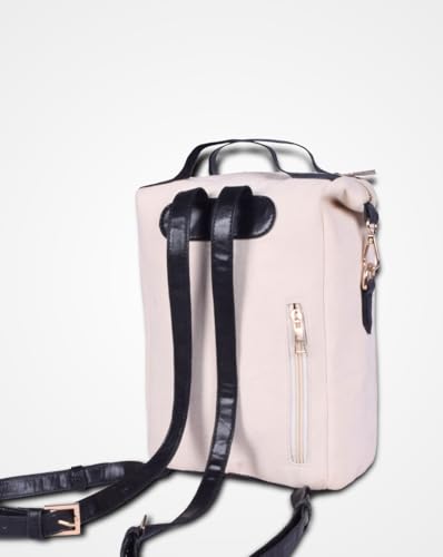 STRUTT Leather Backpack Bags | Canvas & Leather Midi| For Women/Girls Office/College Stylish |Airportl bag | Casual | Stylish | Shoulder Bag for Girls College | Sling |Travel Daily Use