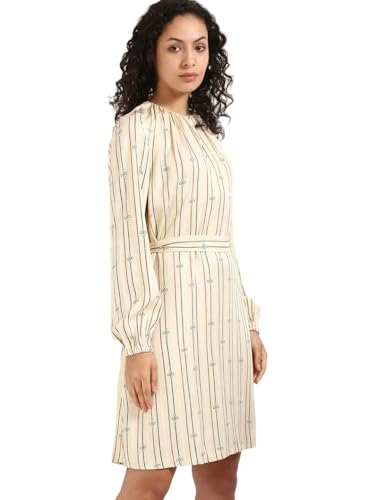 Viscose Round Neck A-Line Dress