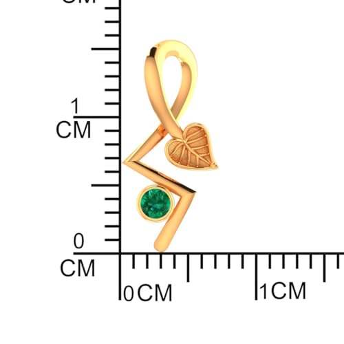 P.C. Chandra Jewellers BIS Hallmark 9KT (375) Gold Verdant Pulse Pendant for Women & Girls (Without Chain) | Gift for Girls & Women | 0.3 Gram