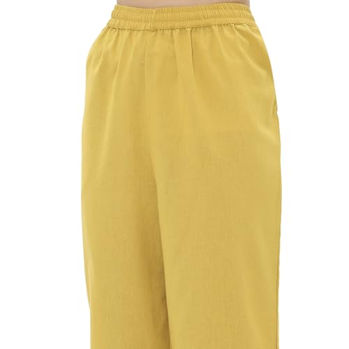 Rangriti Women's Cotton Kurta Set (PEPAMS22032SS25YEL_Yellow