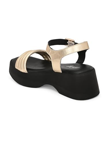 Delize Light Leather women lightweight, leather, clog sandals 65773 (Gold, UK Footwear Size System, Adult, Women, Numeric, Medium, 7)