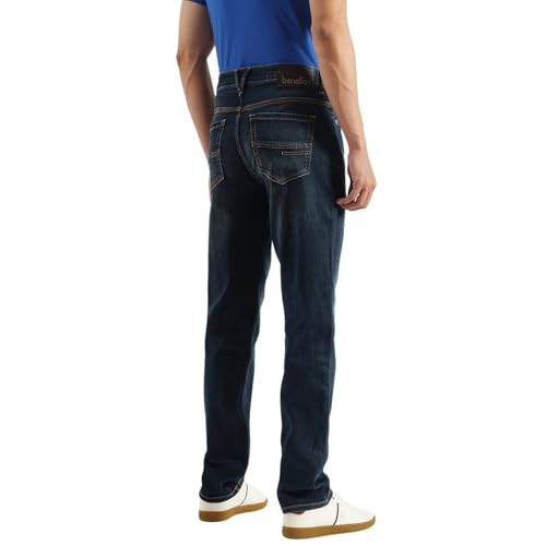 United Colors of Benetton Men's Straight Jeans (25A4COJE1392I901_Blue