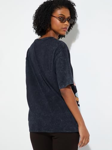 Max URB_N Women Tom & Jerry Oversized T-Shirt (Black_S)