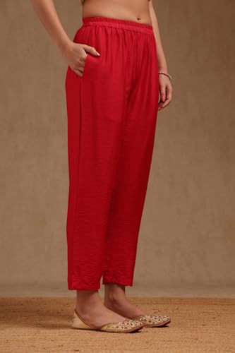 Soch Women's Russian Silk Kurta Set (SMUA5KS1026_Red