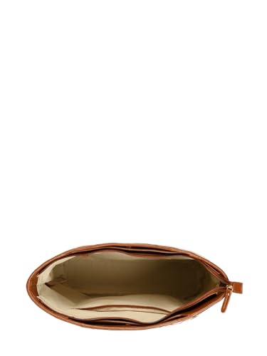 eske Paloma Genuine Leather Braided Tote Bag For Women (Vanilla Cognac)