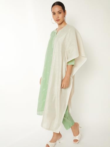 Max Women Embroidered Straight Kurta Set(Green_XXL)