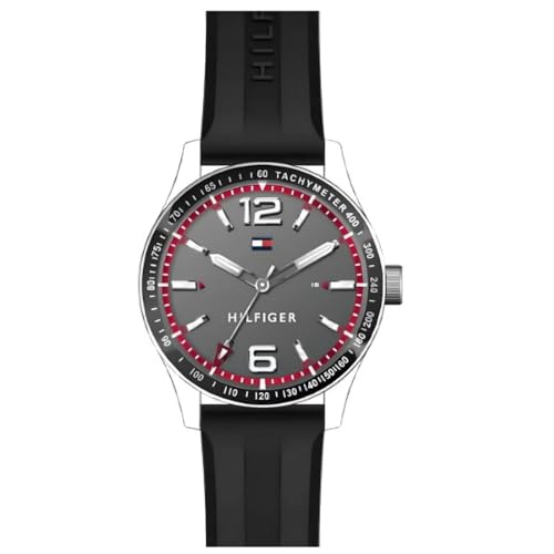 Tommy Hilfiger Quartz Grey Dial Silicone Strap Watch for Men