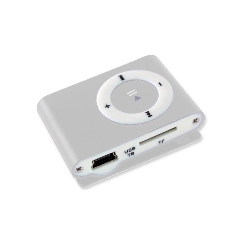 Drumstone (Special with 10 Years Warranty) New Portable Mini Mp3 Music Player, Supports Up to 32GBSD Card (Silver) Card not Included