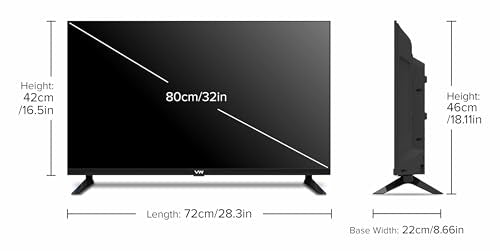 VW 80 cm (32 inches) Pro Series HD Ready Smart QLED Google TV VW32F1