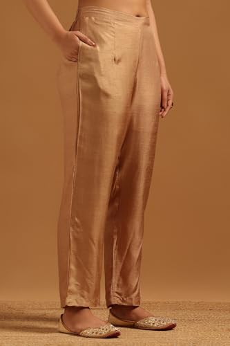 Soch Womens Multicolour Dola Silk Botanical Co-ord Set With Tassels Details