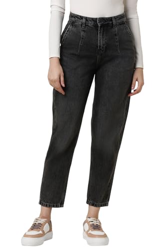 Women Black Regular Fit Dark Wash Jeans