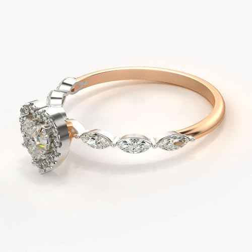 VALANOVA Hallmarked 14K Gold & Certified Lab Grown Diamond 0.73cts | Ring For Women's/Girls | Stylish & Elegant | VGR0464H | Ring Size: 17