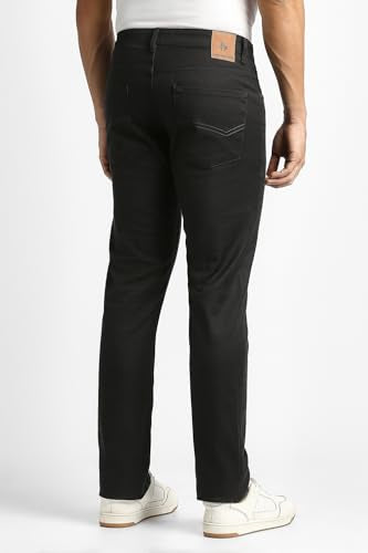 Men Black Solid Trousers