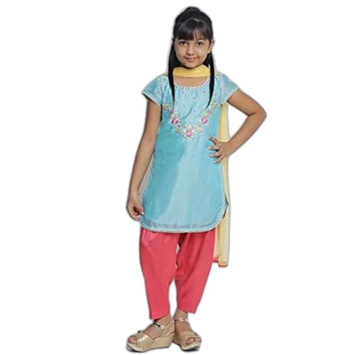 BIBA GIRL EMBROIDERY RELAXED KID(KW3864_TURQUOISE_11)