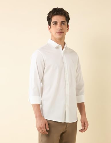 U.S. Polo Assn. Men's Solid Tailored Fit Shirt (USSHT2593_White