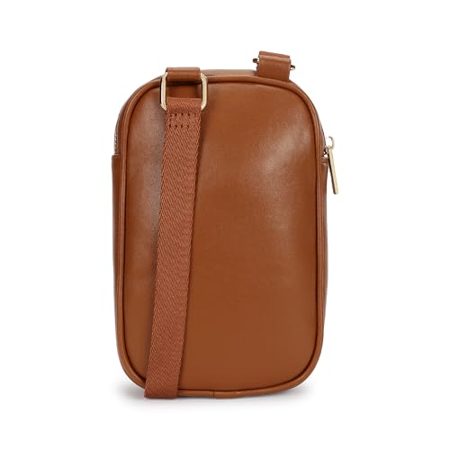 Fastrack Sherpa-Accent Colorblock Sling Bag for Women | Faux Leather Crossbody with Zipper Closure, Adjustable Strap and Gold Hardware | Compact Everyday Bag for Casual, Campus and Travel Looks