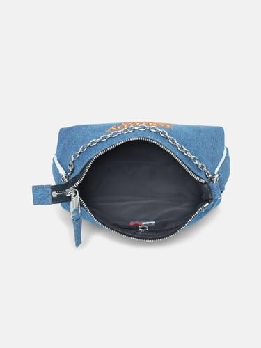 Logo Blue Cotton Sling Bag