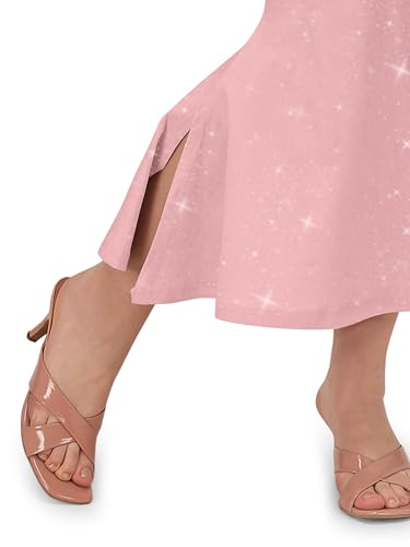 VALLEY Shimmer Stretchable Saree Shapewear Petticoat for Women, Cotton Blended,Petticoat,Skirts for Women,Shape Wear Dress for Saree (Rose Pink, L)