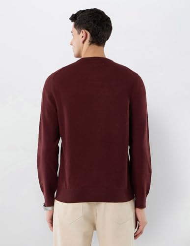 U.S.Polo Association Men's Graphic Patterned Knit Regular Fit Sweater (USSWE2437_Maroon_XL)