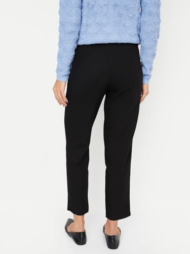 Max Women's Regular Casual Pants (SFB3507_Black