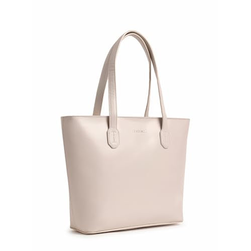 Fastrack Solid Tote Bag for Women, Girls and Ladies | Ladies Purse Handbag with Zipper Closure