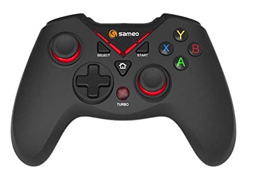 SAMEO SG17 2.4G 32 Bit Wireless Gaming Controller | Dual Vibration and Auto Fire functions | 3D Gamepad for Xbox Series/ PS3/ PC/Android | Supports Windows XP/7/8/10 (Black)