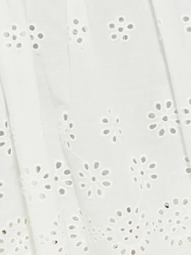 Max Alaya F x URB_N Women Schiffli Embroidered Mini Skirt (Ivory_XS)