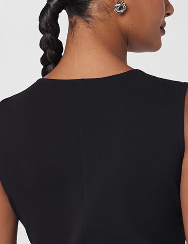 ATHENA LIFESTYLE Women's Polyester Bodycon Knee-Length Dress (ADR-17540_Black