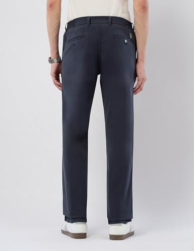 U.S.Polo Association Men's Mid Rise Riley Straight Fit Trousers (USTRO044R_Navy_40)