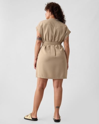 GAP Women's Rayon Kimono Above The Knee Casual Dress (442602112_Khaki