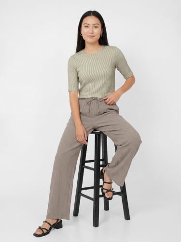 Max Women Ribbed T-Shirt (Green_M)