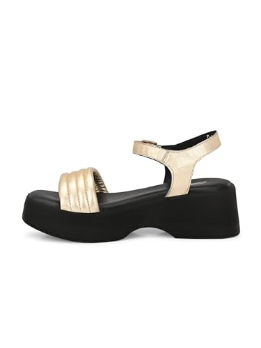 Delize Light Leather women lightweight, leather, clog sandals 65773 (Gold, UK Footwear Size System, Adult, Women, Numeric, Medium, 7)