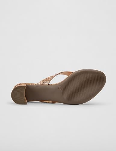 Catwalk Women Stylised Open Chunky Heels | For Women & Girls (ROSE GOLD,6 UK)