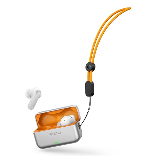 realme Buds T500 Pro TWS Earbuds with 12.4mm Drivers, Upto 50dB ANC,3D Spatial Audio, 56H Playtime, AI ENC, IP55 Rating, and 45ms Low Latency BT 6.1 (Orange Mint)