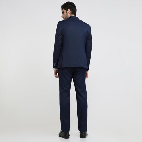 Raymond Blue Structure Pattern Men Suit