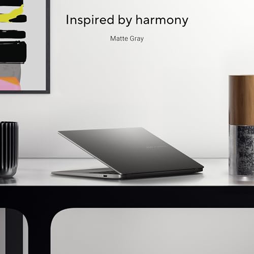 ASUS Vivobook S14, Intel Core Ultra 7 255H, Metallic Design Laptop(Intel iGPU/16GB RAM/512GB SSD/FHD+/14"/60Hz/Windows 11/M365 Basic (1Year)*/Office Home 2024/Matte Gray/1.4 Kg) S3407CA-LY083WS