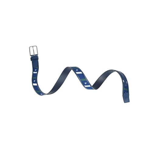 United Colors of Benetton Men's Belt Cyralis - Navy | Webbing Hybrid | Brushed Nickel Pin Buckle | 3.5Cm Width | Size - S 80Cm