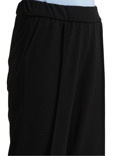 VERO MODA Girl's Straight Fit Mid Rise Black Pants