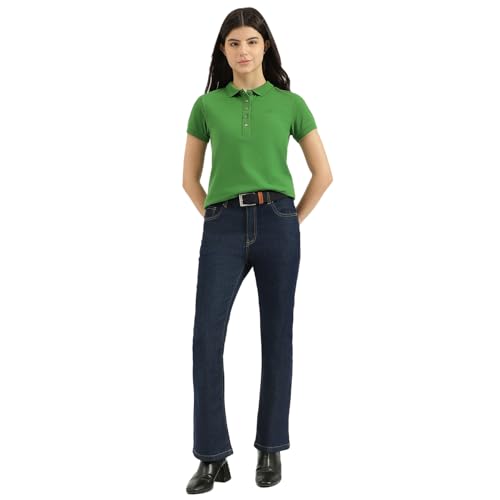 United Colors of Benetton Solid Bootcut Fit Jeans (Size: 24)-25P4ST5E9787I901 Blue