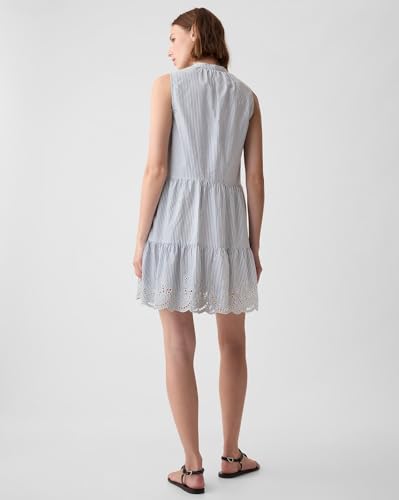 GAP Women's Cotton Shirt Above The Knee Casual Dress (442602102_Blue