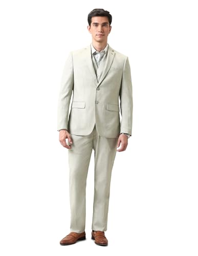 Arrow Men's Tailored Fit Three Piece Ceremonial Suit Light Green