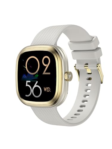 Fastrack Ryz Women Smart Watch with 1.72” Super Ultra VU Display,Dynamic 60Hz Refresh Rate,AI Voice,Functional Crown,1ATM,BT Calling,HRM,SpO2 & Multiple Menu Styles,24/7 Health Suite - Ivory White