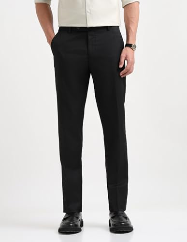 Arrow Men's Tapered Pants (ARAEOTR1905_Black