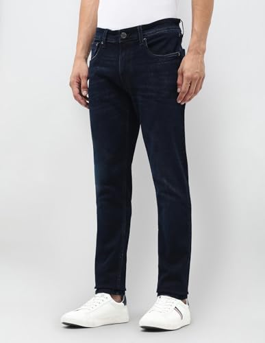 U.S. Polo Assn. Denim Co. Men's Brandon Slim Tapered Fit Blue Jeans (UDJEN1834_Blue_36)