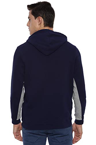 Louis Philippe Men Casual Navy Solid Sweatshirt