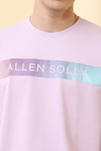 Men Lilac Graphic Print Crew Neck T-Shirt