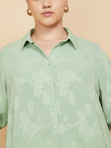 Max Plus Size Women Jacquard Shirt
