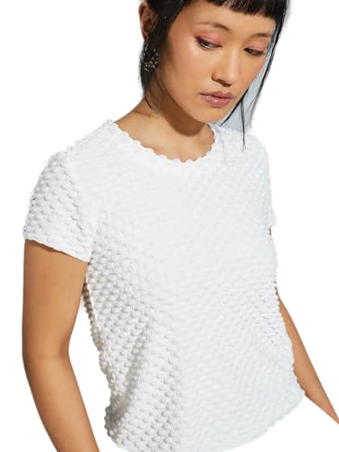 Max Alaya F x URB_N Women Textured Top (Off White_XS)