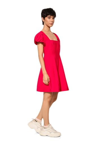 ONLY Women's Fit and Flare Red Dress